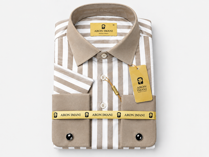 Striped French Cuff Dress Shirt