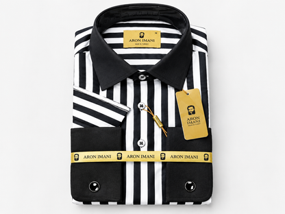 Striped French Cuff Dress Shirt