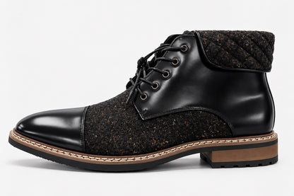 Giovanni black and charcoal cap-toe ankle boot - view 1