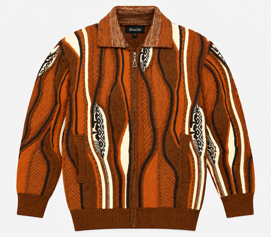Silversilk Zip Up Sweater front